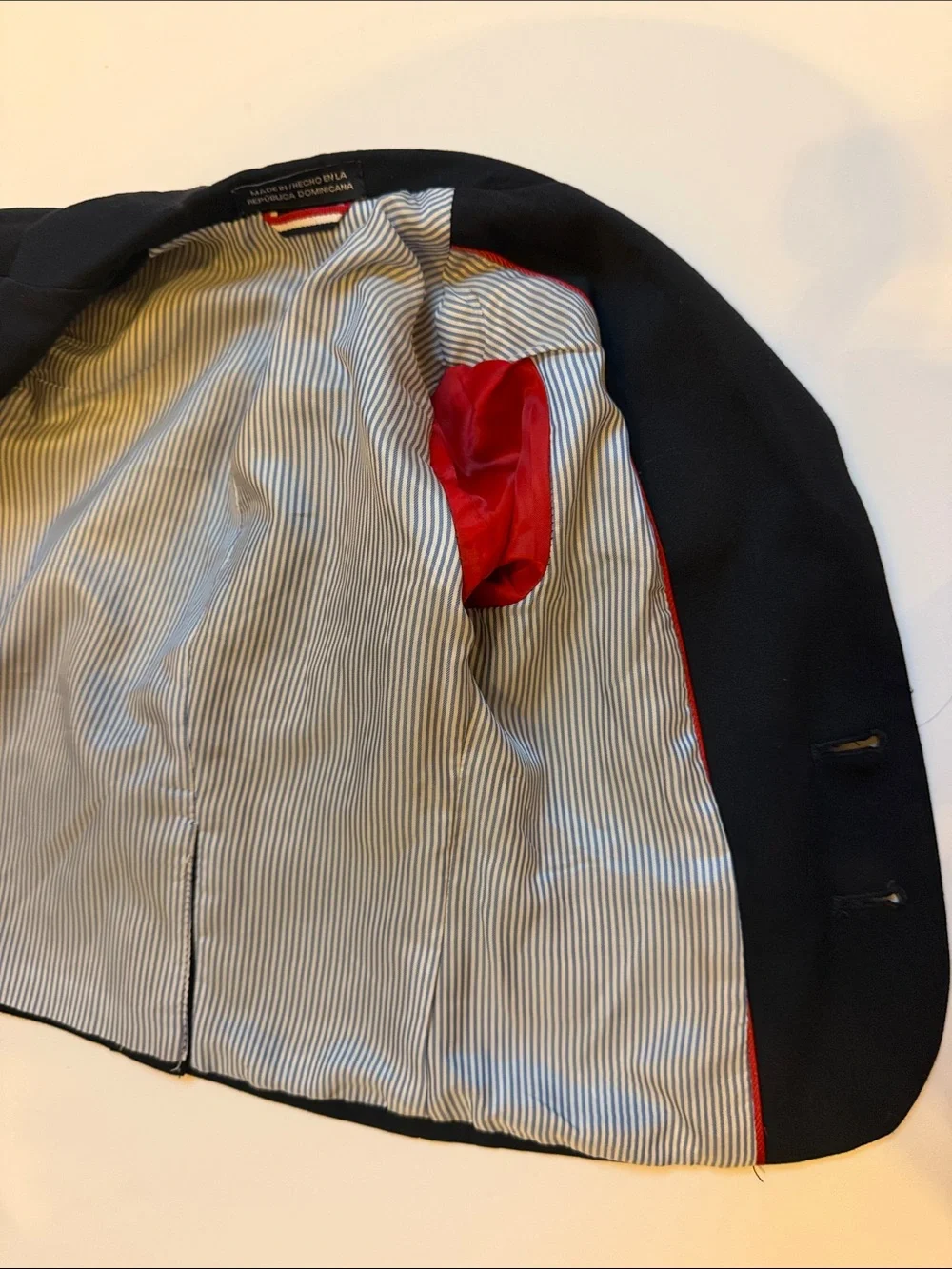 Tommy Hilfiger Navy Kids' Tailored Blazer with Pocket Square